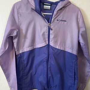 EUC Girls Sz 14/16 Columbia Windbreaker Jacket purple
